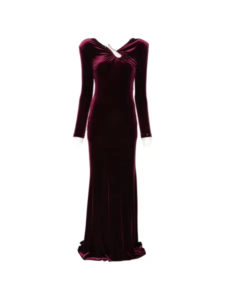 Rochie Nissa de catifea roșu