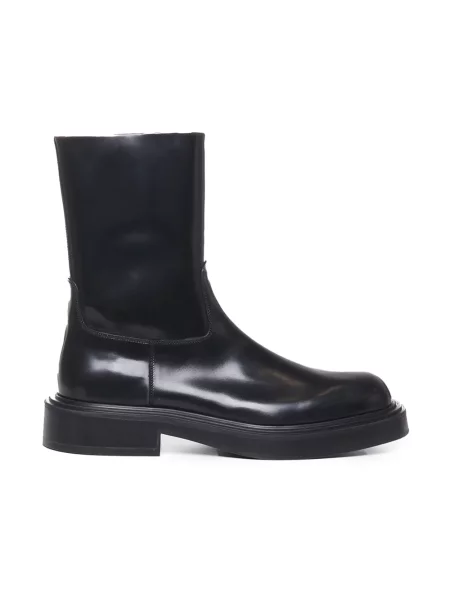 Botki Ferragamo skórzane czarne