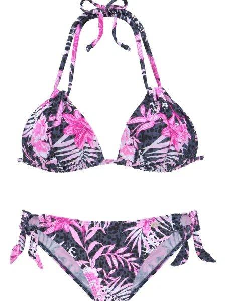 BUFFALO Costum de baie două piese bleumarin roz