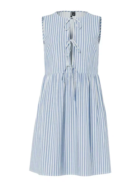PIECES Rochie de vară PCJolly albastru deschis alb