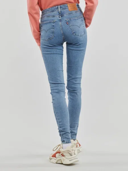 Skinny fit džínsy Levi's 721 s vysokým pásom modrá