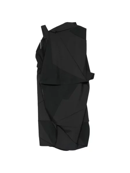 Rochie midi 132 5. Issey Miyake cu imprimeu geometric negru