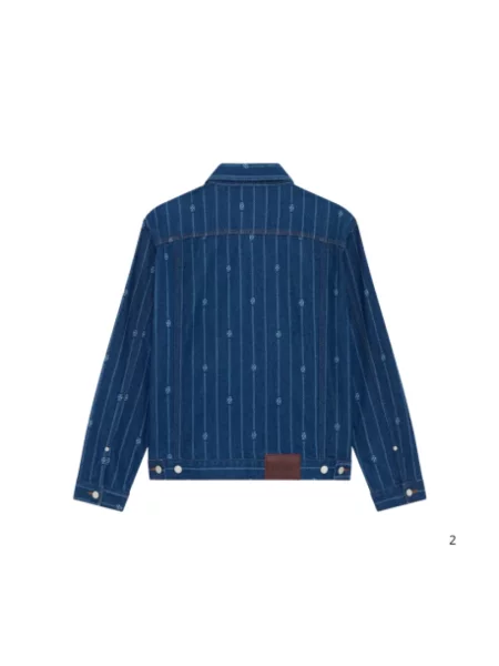 Drôle de Monsieur kurtka jeansowa La veste Denim Monogramme przejściowa niebieski