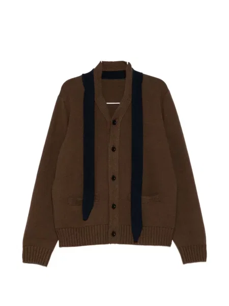 Cardigan Sacai de lână maro