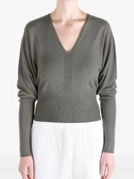 Pulover Rick Owens cu decolteu în V gri