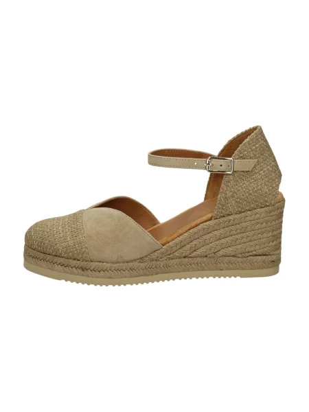 Espadryle Unisa skórzane brązowe