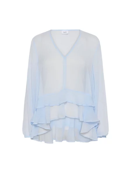 Bluzka Saint Tropez z falbankami niebieska
