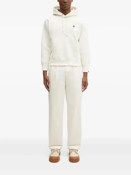 Hanorac cu glugă A Bathing Ape® cu broderie alb