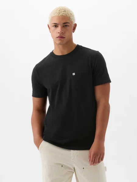 GAP Tricou / alb negru