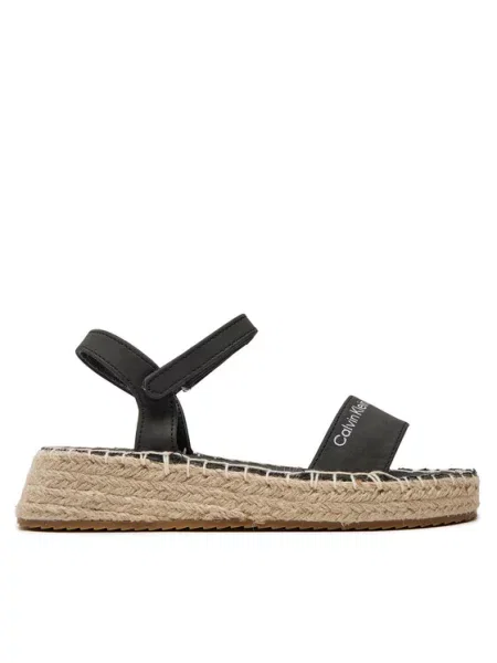 Calvin Klein Jeans Espadrile Rope Wedge S črna