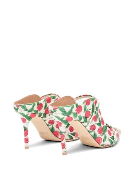 Lalea papuci tip mules Malone Souliers cu imagine alb