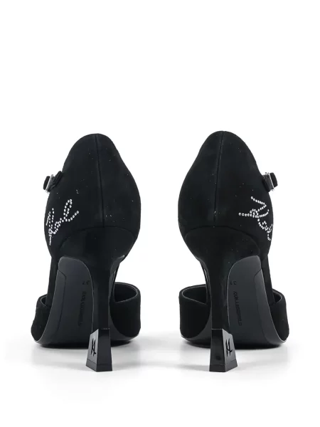 Pantofi cu toc Karl Lagerfeld cu bretele negru