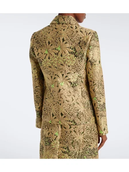 Geacă Dries Van Noten cu model floral din jacard