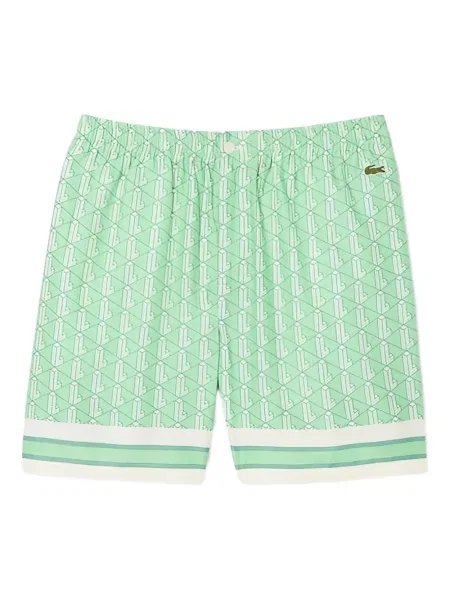 Pantaloni scurți Lacoste cu broderie verde