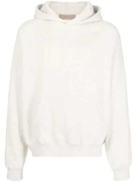 Hanorac cu glugă Fear Of God Essentials cu imagine gri