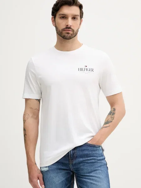 Тениска Tommy Hilfiger с принт бяло