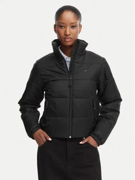 Tommy Jeans Prechodná bunda čierna