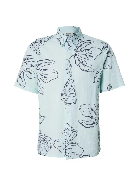 INDICODE JEANS Cămașă INGarden aqua / închis albastru