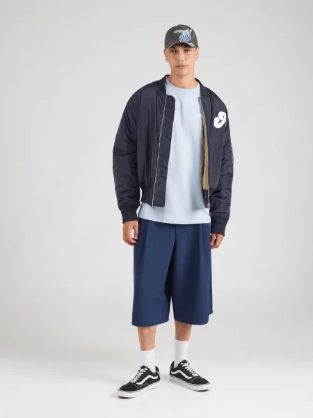 VANS Tričko NEW LEFT CHEST pastelovo modrá biela