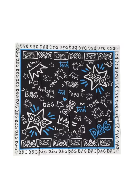 Fular Dolce & Gabbana cu imagine negru