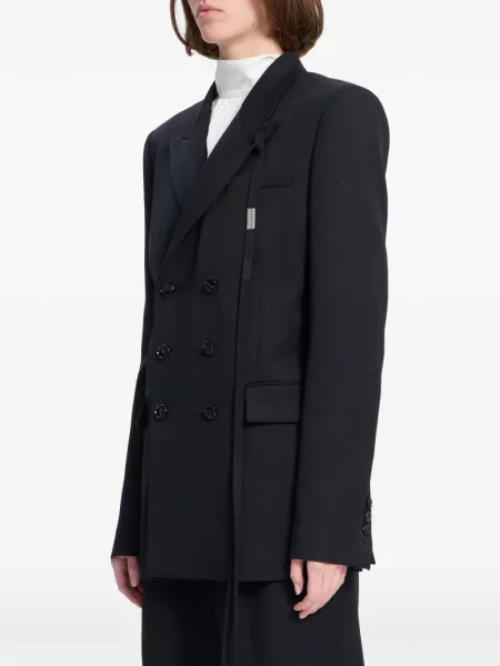 Sacou Ann Demeulemeester cu două rânduri de nasturi negru
