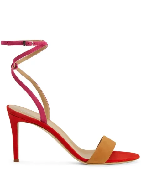 Sandale Giuseppe Zanotti din piele de căprioară roșu