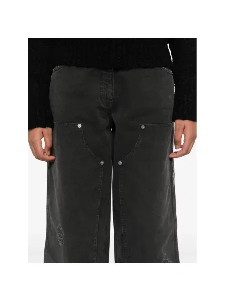 Jeansy Golden Goose z przetarciami czarne