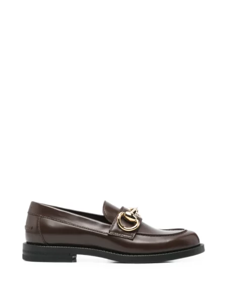 Pantofi loafer Gucci din piele maro