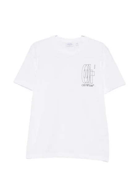 Grafic tricou Off-white alb