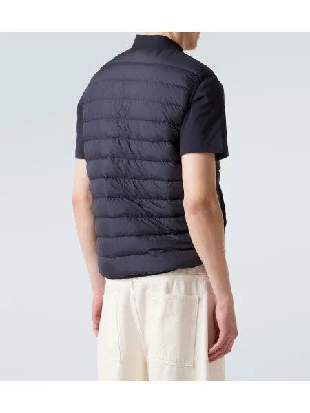 Matlasat vestă din puf Moncler albastru