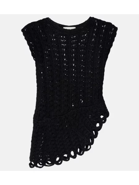 Top Loulou De Saison asimetric negru