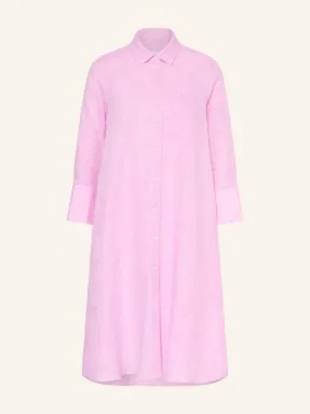 Robert Friedman Sukienka Koszulowa Z Lnu pink różowa