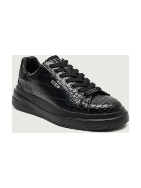 Guess Sneakers ELBA cu adaos de piele negru