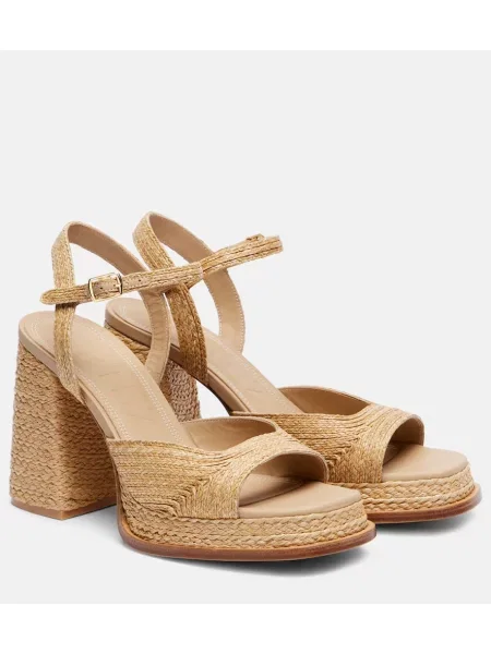 Sandale Souliers Martinez cu platformă bej