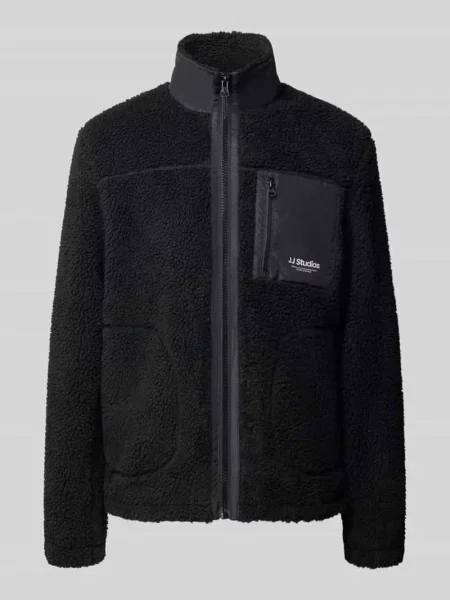 Kurtka z polaru ze stójką model SOHO' Jack & Jones czarna