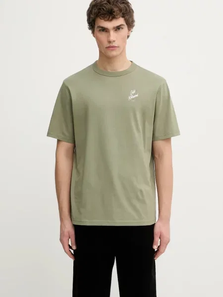 Café Kitsuné tricou din Relax cu imprimeu verde