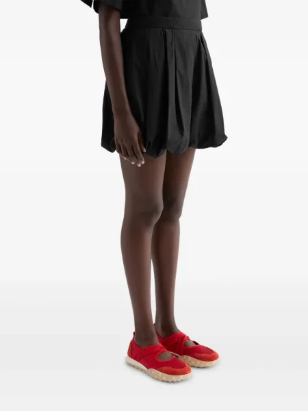 Pantaloni scurți Jil Sander din poplin negru