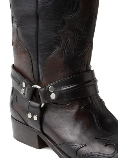 Botine Versace din piele negru