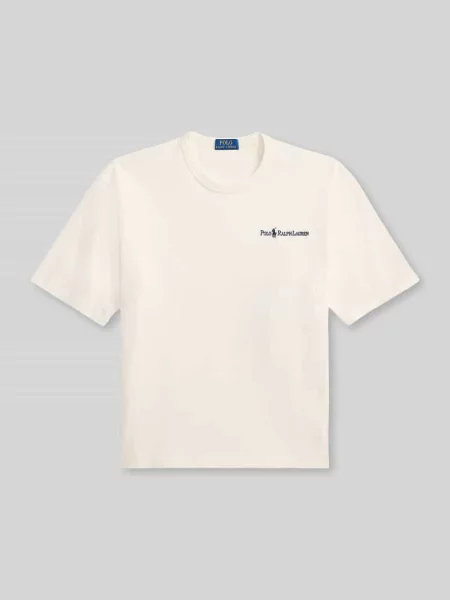 T-shirt o kroju relaxed fit z czystej bawełny Polo Ralph Lauren biała