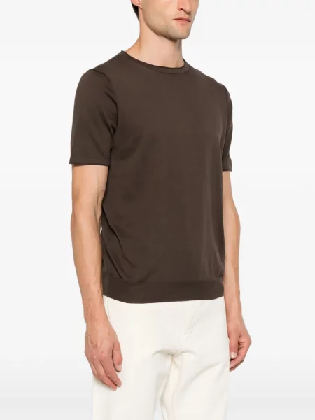 Scurt tricou Jeordie's maro
