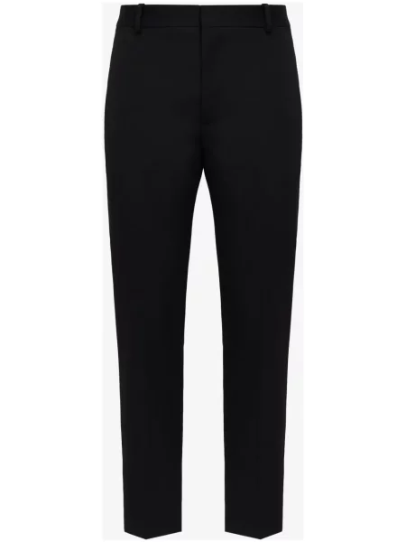Pantaloni Alexander Mcqueen de lână negru