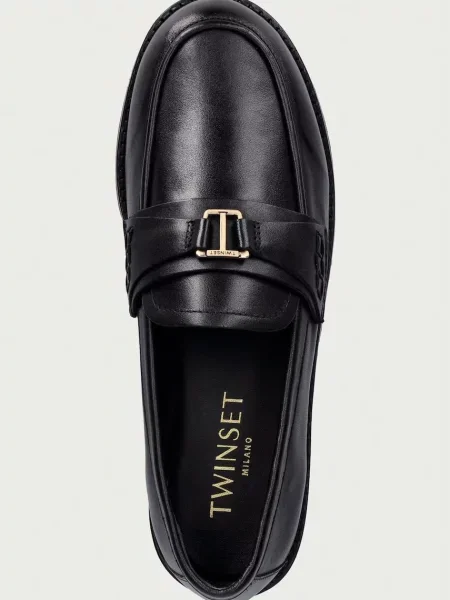 Кожаные мокасины Twinset