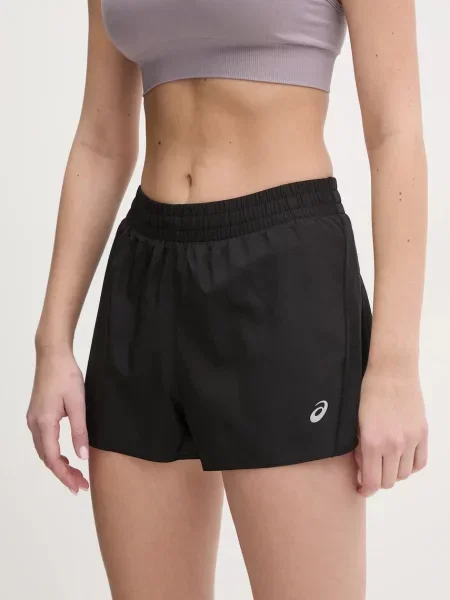 Asics szorty do biegania Core gładkie medium waist czarny