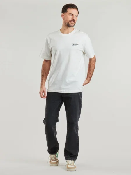 Tricou Only & Sons alb
