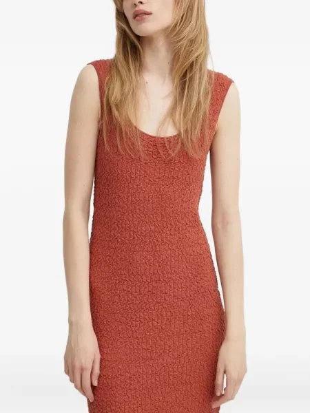 Odgovarati midi haljina Tiger Of Sweden s uzorkom tigra iznad koljena narančasta