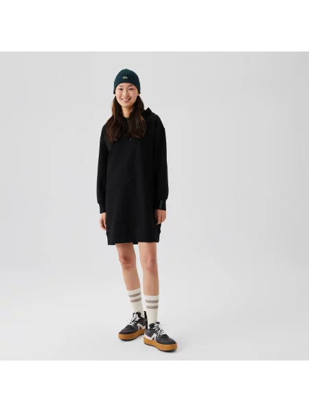 Lacoste Sukienka O Luźnym Kroju Z Dwuwarstwowej Piki czarna