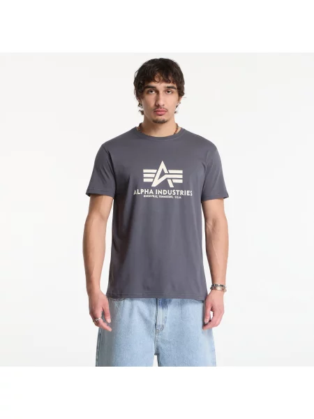 T-shirt Alpha Industries Basic T-Shirt Grey Black XXL czarna