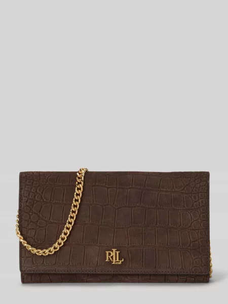 Portfel Lauren Ralph Lauren skórzany brązowy