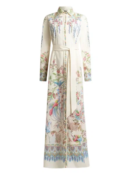 Rochie tip cămașă Etro cu model floral cu imagine de costum