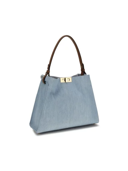 Torebka hobo Fendi niebieska